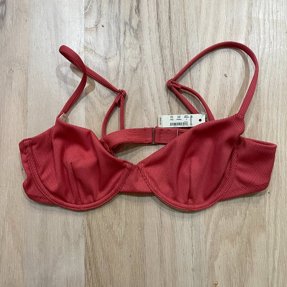 NEW Madewell Ribbed Balconette Bikini Top